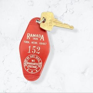 Vintage Ramada Inn Hotel Motel Fob Room Key with Ring